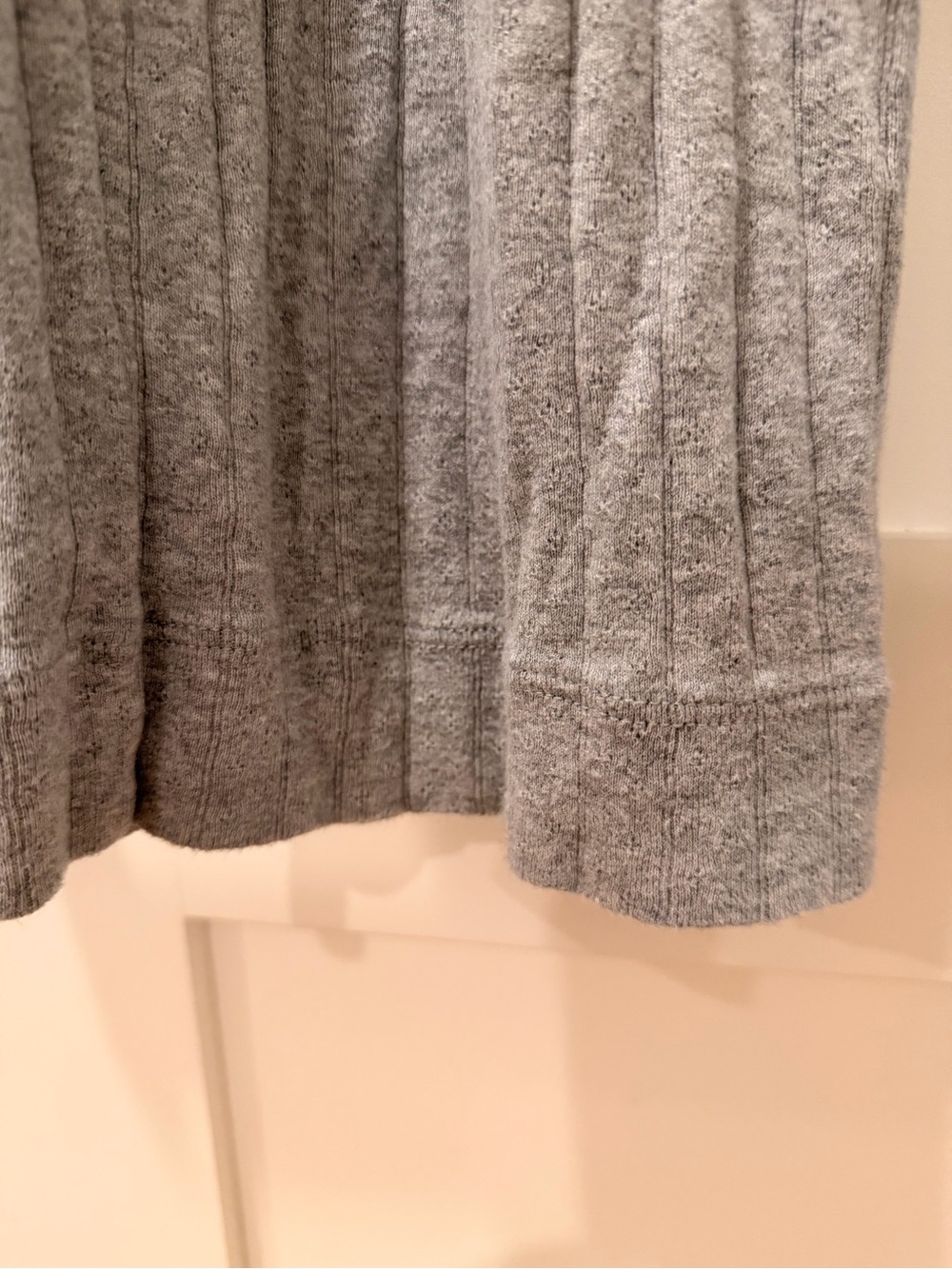 DONNI. Pointelle Simple Crop pant in heather grey - Picture 7 of 7